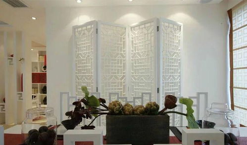 中式风格二居室餐厅屏风装修效果图
